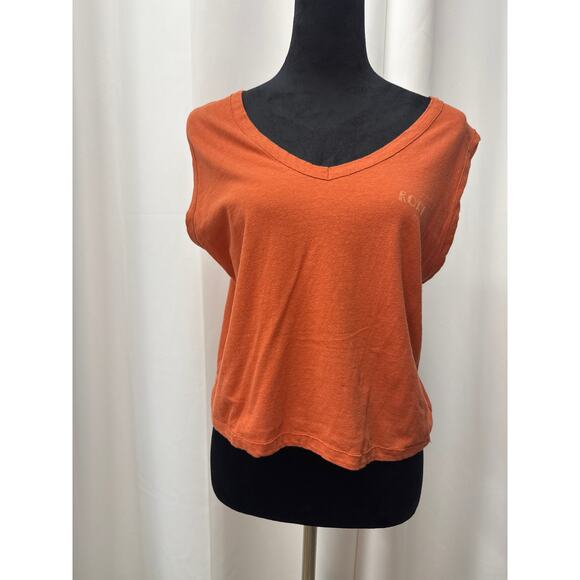 Roxy, burnt orange sleeveless top with design on back - Picture 1 of 4